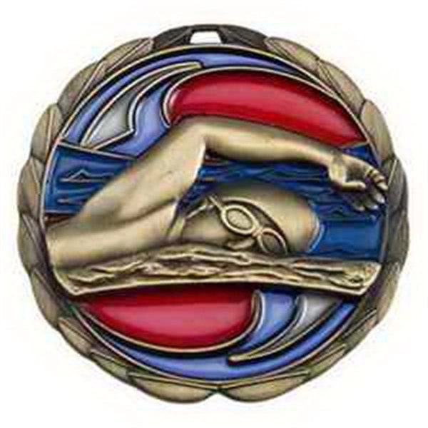 2 1/2" Swimming Color Epoxy Medallion - Image 3