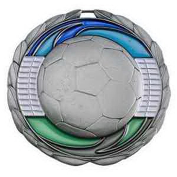 2 1/2" Soccer Color Epoxy Medallion - Image 2