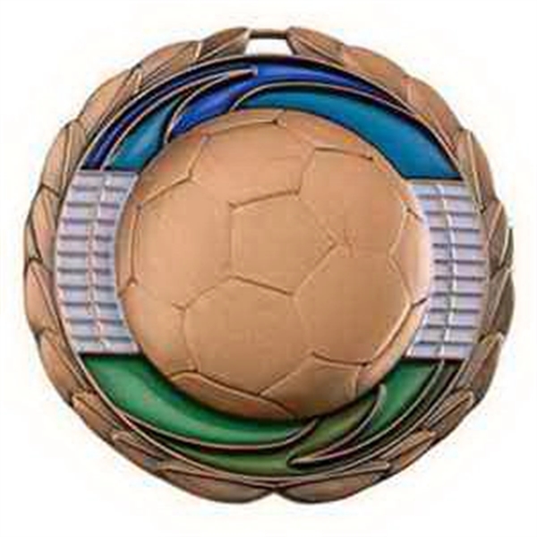 2 1/2" Soccer Color Epoxy Medallion - Image 3