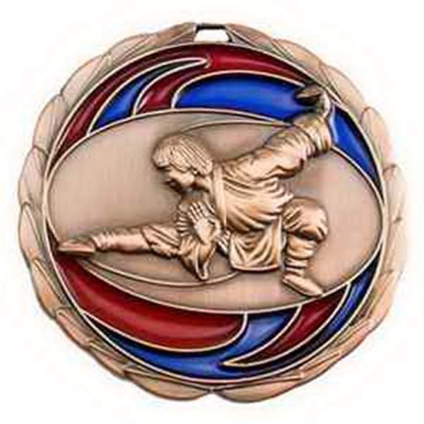 2 1/2" Martial Arts Color Epoxy Medallion - Image 1