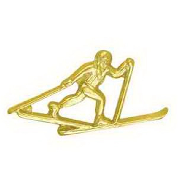Cross Country Skiing Chenille Lapel Pin - Image 1