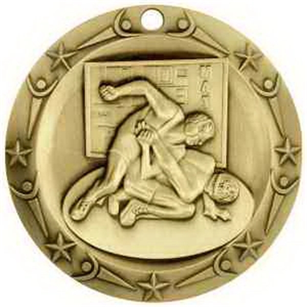 3'' World Class Wrestling Medallion - Image 2