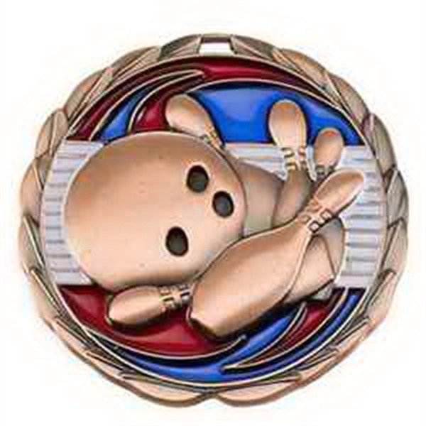 2 1/2" Bowling Color Epoxy Medallion - Image 1