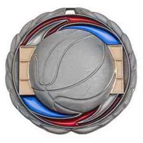 2 1/2" Basketball Color Epoxy Medallion - Image 2