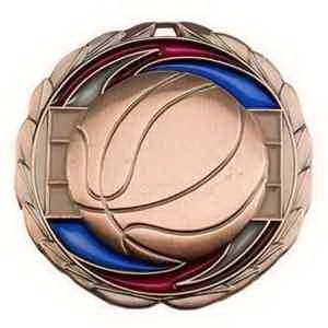 2 1/2" Basketball Color Epoxy Medallion
