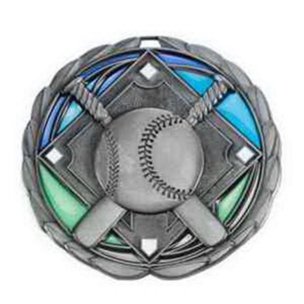2 1/2" Baseball Color Epoxy Medallion
