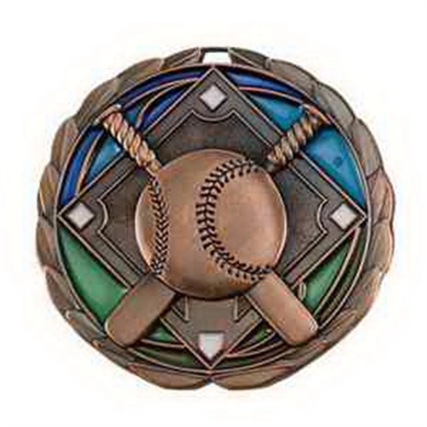 2 1/2" Baseball Color Epoxy Medallion - Image 3