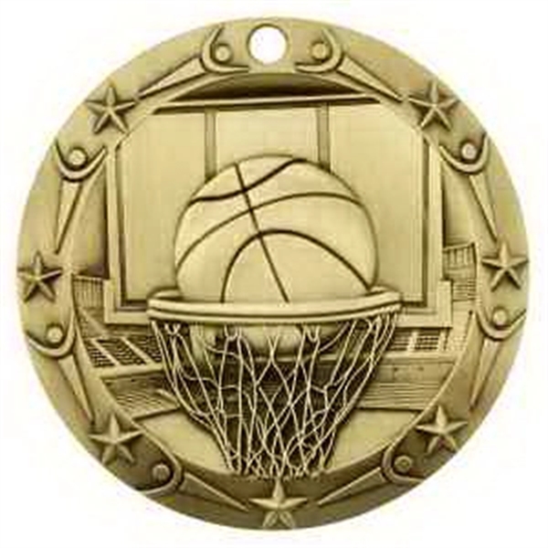 3'' World Class Basketball Medallion - Image 3