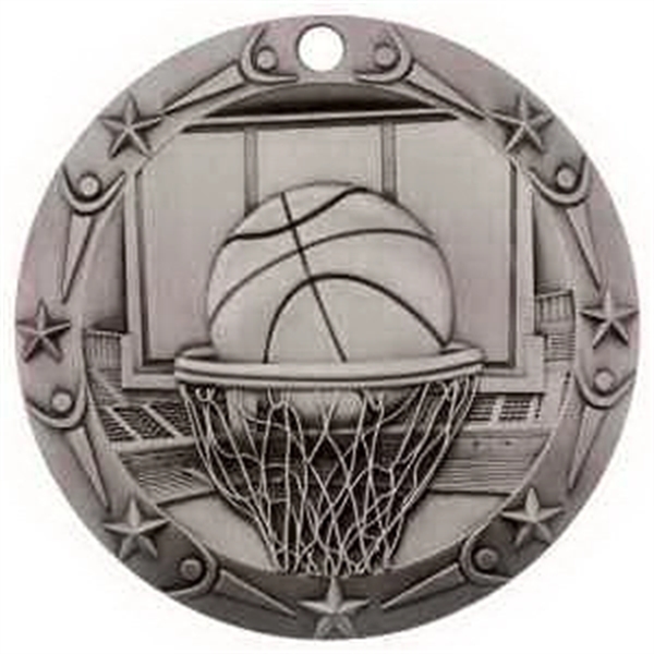 3'' World Class Basketball Medallion - Image 1