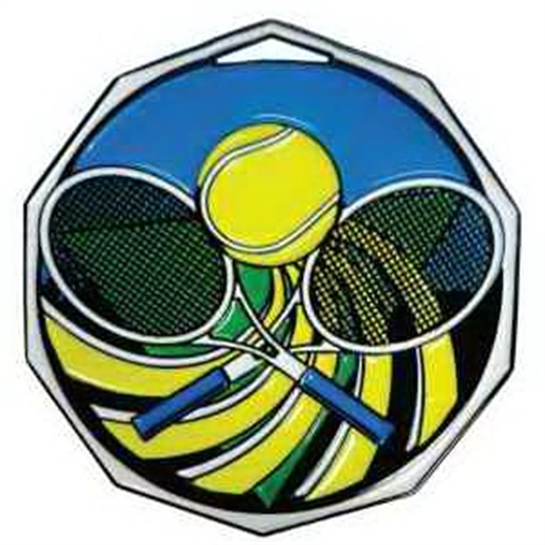 2" Tennis Decagon Color Medallion - Image 1