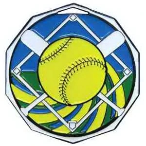 2" Softball Decagon Color Medallion