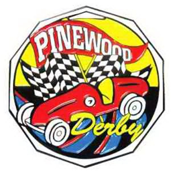 2" Pinewood Derby Decagon Color Medallion - Image 1