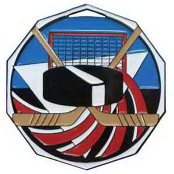 2" Hockey Decagon Color Medallion - Image 1