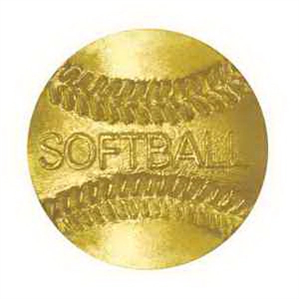 Softball Chenille Lapel Pin - Image 1