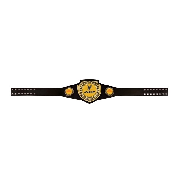 Vibraprint™ Antique Gold Championship Shield Award Belt