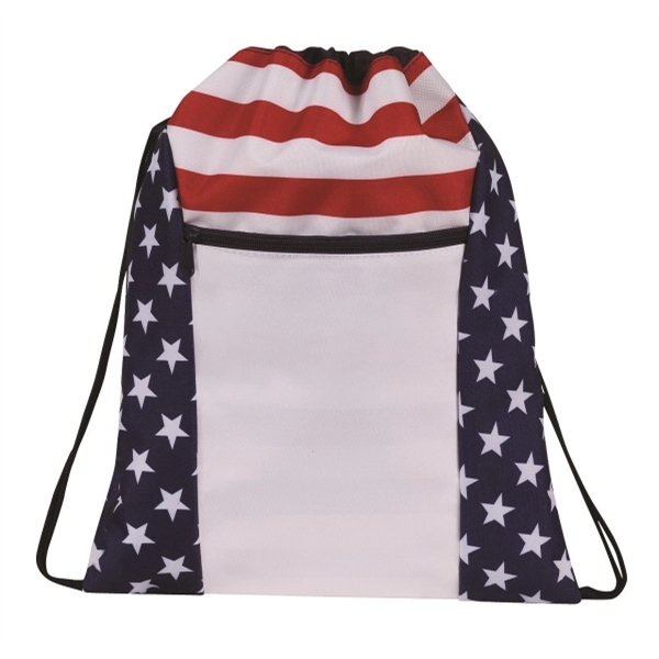 Patriotic Drawstring Backpack - Image 2