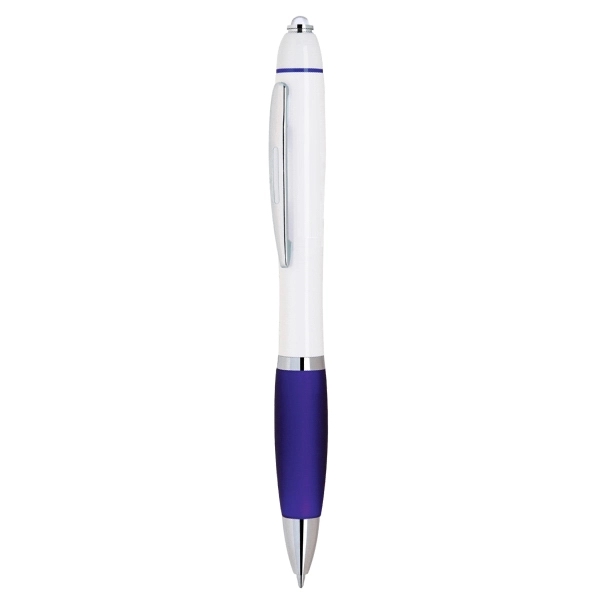 Plastic Twist Action Ballpoint Pen with LED Light - Image 4