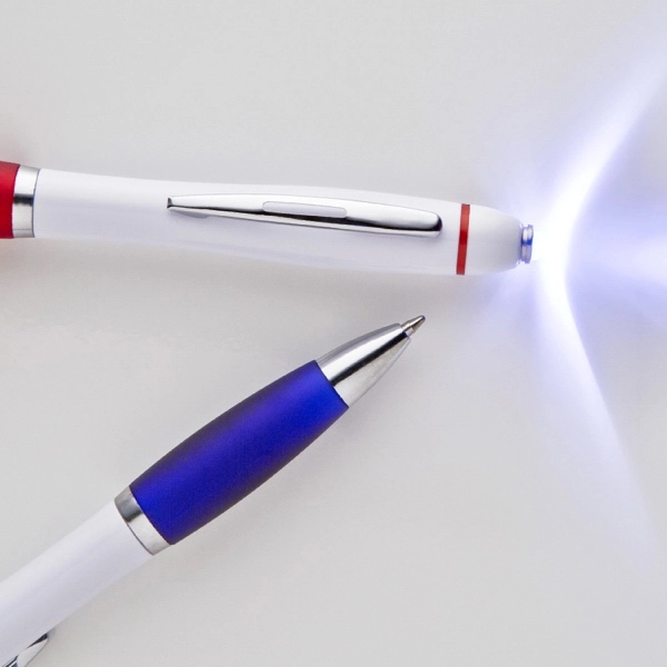 Plastic Twist Action Ballpoint Pen with LED Light - Image 5