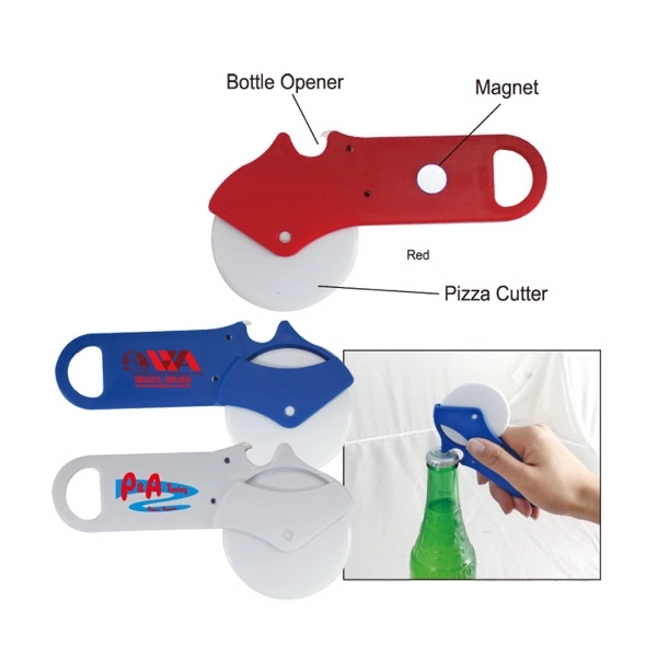 Pizza cutter W/ bottle Opener - Image 1