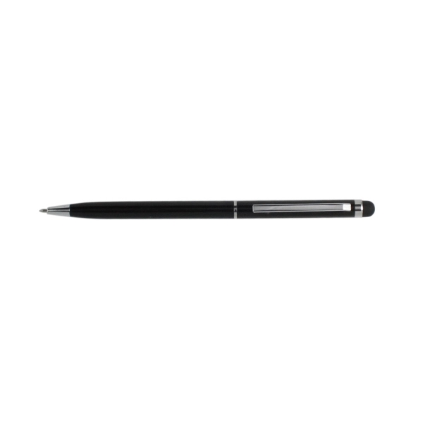 Twist-Action Metal Ballpoint Pen with Stylus - Image 2