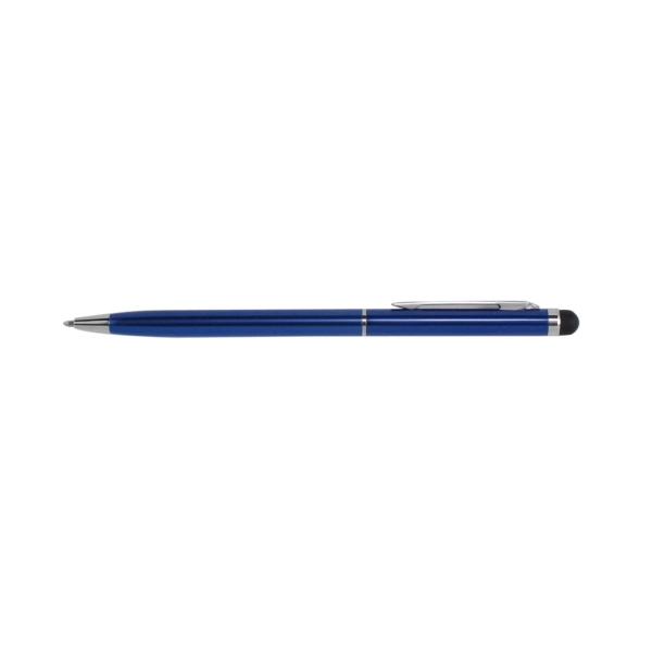 Twist-Action Metal Ballpoint Pen with Stylus - Image 3