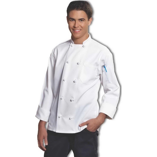 French Knot Chef Coat - White