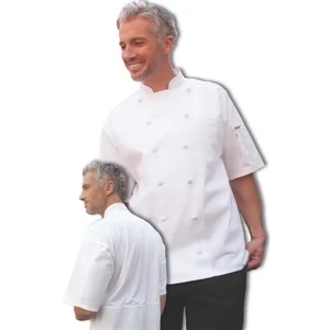 Short Sleeve, Moisture Control Chef Coat - Black