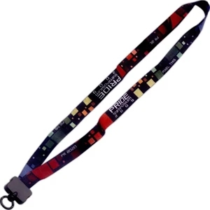 3/4" Dye-Sublimated Lanyard with Plastic Clamshell & O-Ring