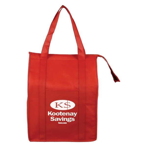 Super Cooler Large Insulated 12"x16" Cooler Zipper Tote Bag - Image 4