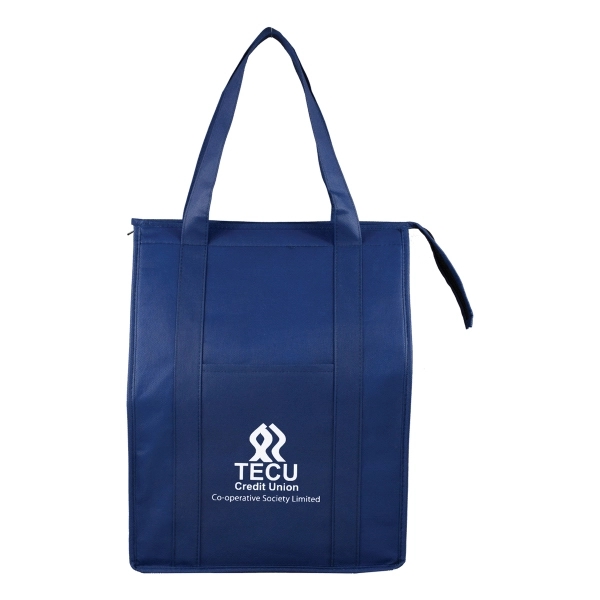 Super Cooler Large Insulated 12"x16" Cooler Zipper Tote Bag - Image 6
