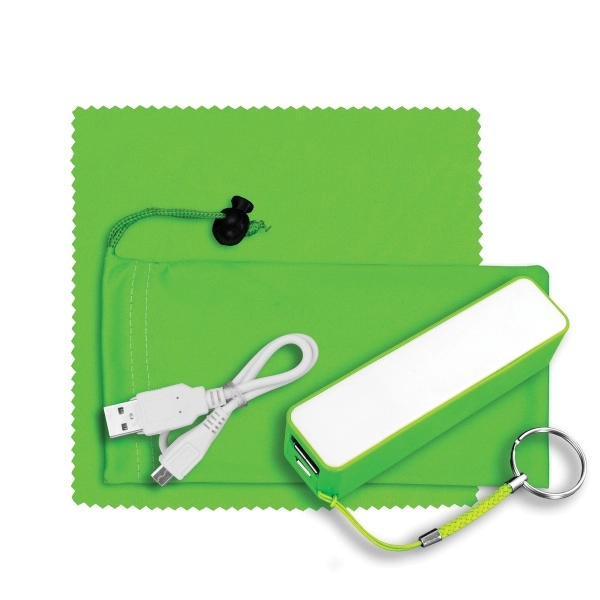 TechBank Mobile Power Bank Accessory Kit in Microfiber Pouch - Image 4