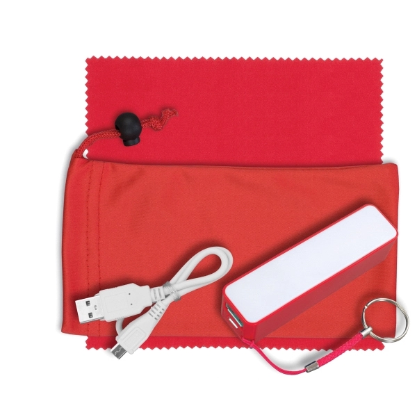 TechBank Mobile Power Bank Accessory Kit in Microfiber Pouch - Image 5