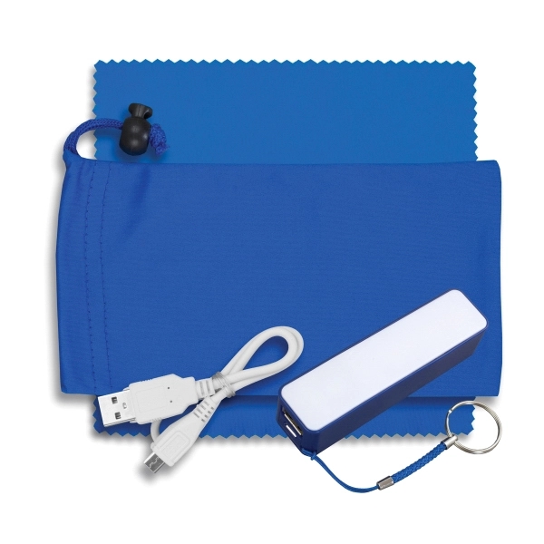 TechBank Mobile Power Bank Accessory Kit in Microfiber Pouch - Image 7