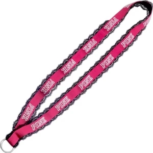3/4" Imported Polyester Lace Lanyard with Split-Ring