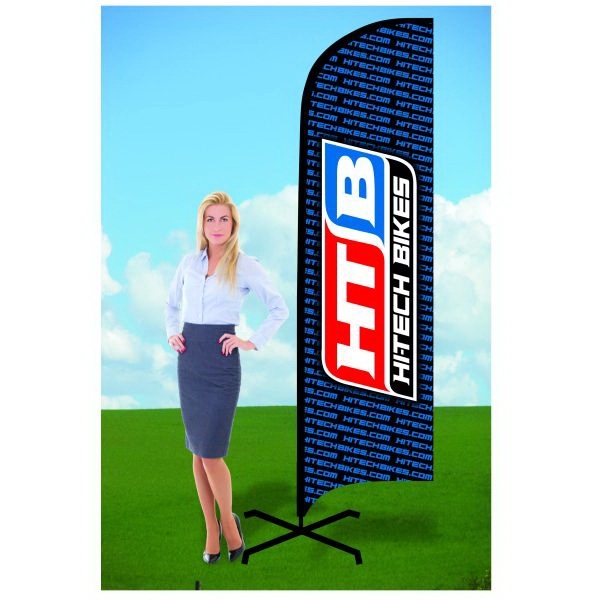 8ft Flutter Flags with X Stand-single - Image 1