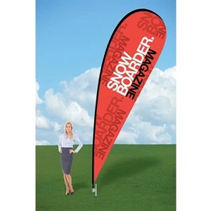 16ft Teardrop Flag with Ground Stake-single