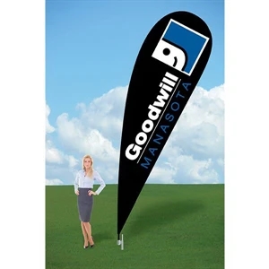 16ft Tear Drop Flag with Ground Stake-single