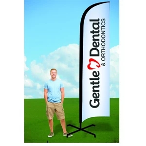 12ft Swooper Flag with X Stand-single