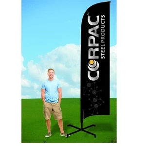 12ft Banner Flag with X Stand-single