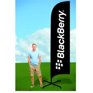 12ft Banner Flag with X Stand-single
