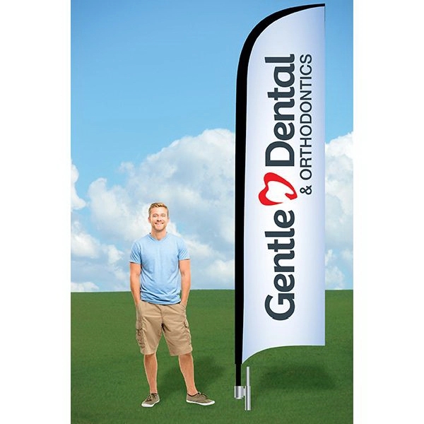 12ft Banner Flag with Ground Stake-single
