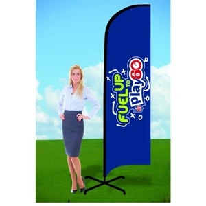 8ft Customized Flag with X Stand-Double
