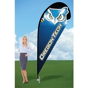 Double-Sided 9' Teardrop Flag w/Ground Stake- Dye Sublimated