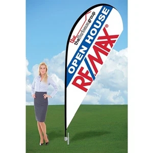 9ft Tear Drop Flag with Ground Stake-Double
