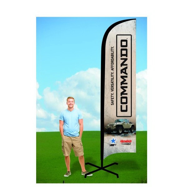Double-Sided PromoFlag w/ X Stand - Dye Sublimated