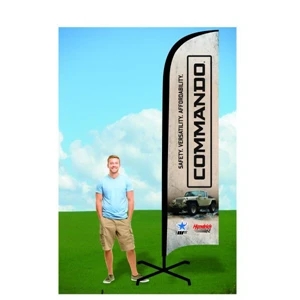 Double-Sided PromoFlag w/ X Stand - Dye Sublimated