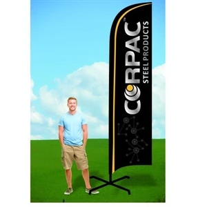 Double-Sided Swooper Flag w/ X Stand - Dye Sublimated
