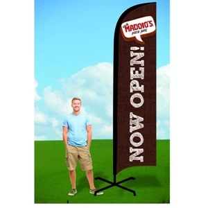 Double-Sided Wind Flag w/ X Stand - Dye Sublimated