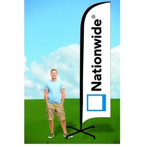 Double-Sided Advertising Flag w/X Stand - Dye Sublimated