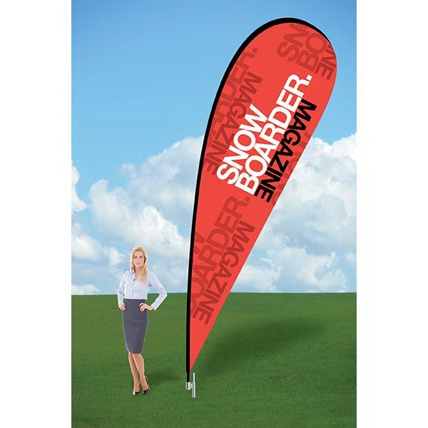 Double-Sided 14' Teardrop Flag w/Ground Stake-Dye Sublimated
